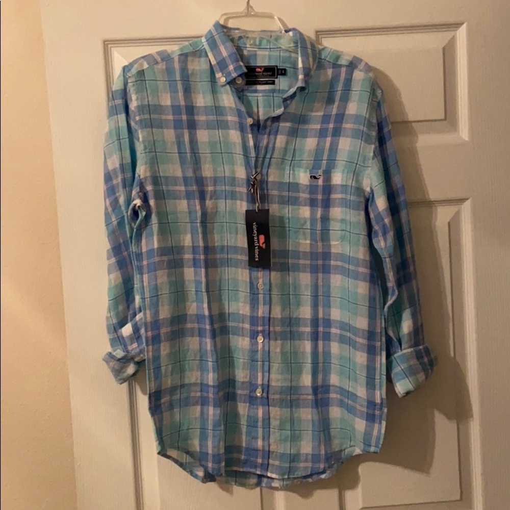 Vineyard Vines Linen Classic Fit Tucker Shirt